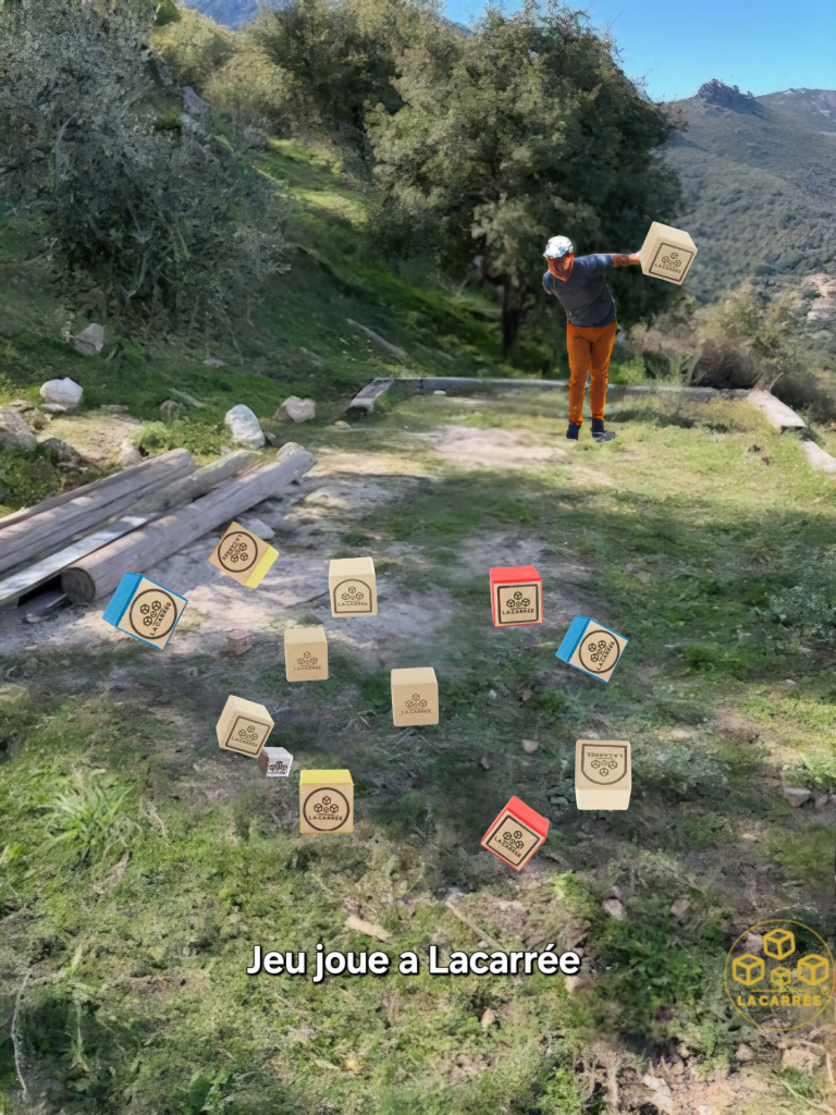 entrain de jouer a lacarrée