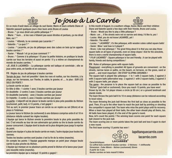 régle du jeu lapétanque carrée